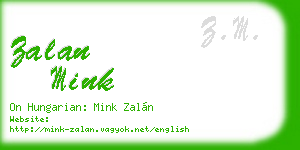 zalan mink business card